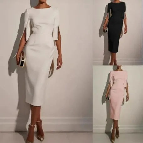 ✨New Arrival✨Sophisticated Pencil Dress – Straight Cut Design for Effortless