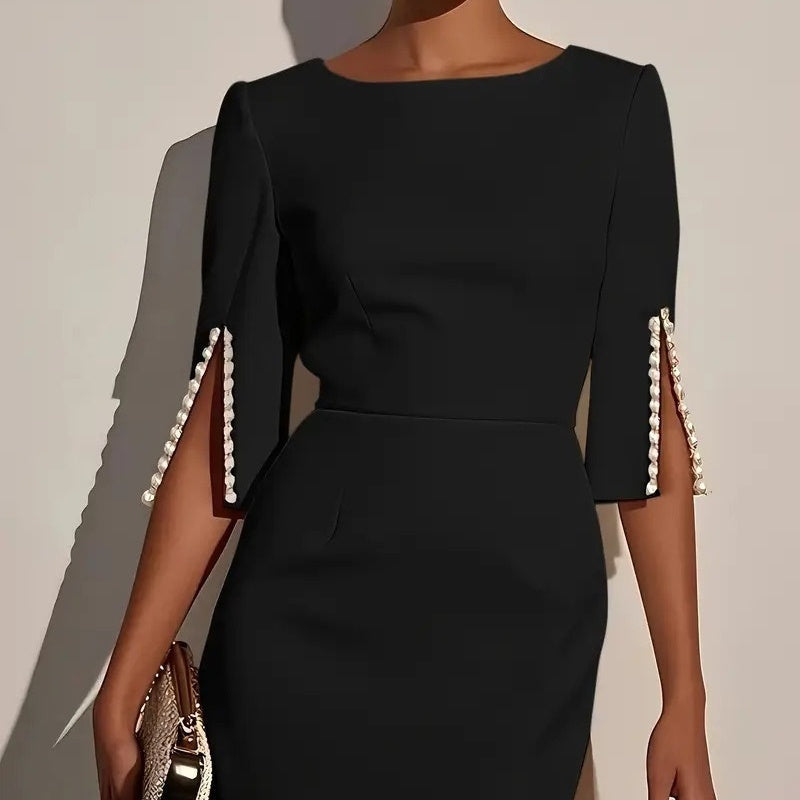 ✨New Arrival✨Sophisticated Pencil Dress – Straight Cut Design for Effortless