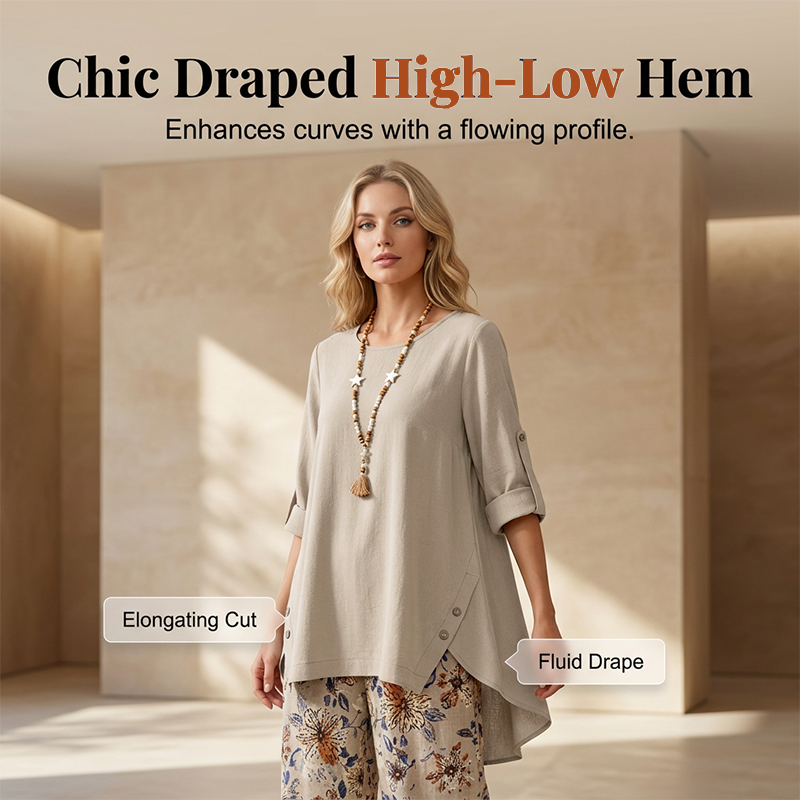 🌈2026 Summer Hot Sale 50% OFF!✨Women's Cotton Linen Half Sleeve Top ＆ Pants Set