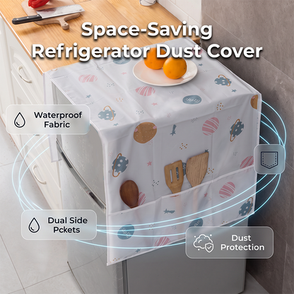 Refrigerator Top Dust Cover – Dust-proof, wipe-clean & universal fit – Keeps your fridge top spotless & protected ✨