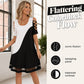 Women's Color-Block Crew-Neck Midi Dress with Mesh Hem