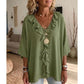 Trending Now⭐💫 Flowy V-Neck Top with Ruffle Accent – Versatile Solid Color That Pairs with Everything