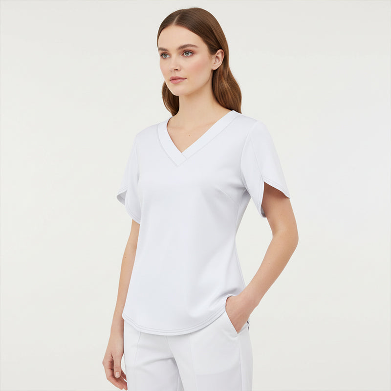 🌊👚 LIMITED TIME 50% OFF! 🌸V-Neck Flutter Sleeve Blouse – Flowing fabric & breezy fit – Summer elegance in every step.