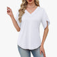 🌊👚 LIMITED TIME 50% OFF! 🌸V-Neck Flutter Sleeve Blouse – Flowing fabric & breezy fit – Summer elegance in every step.