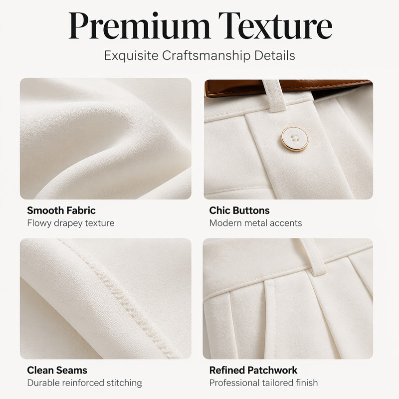 Elegant Commuter Pleated Trousers