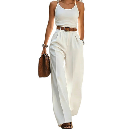 Elegant Commuter Pleated Trousers