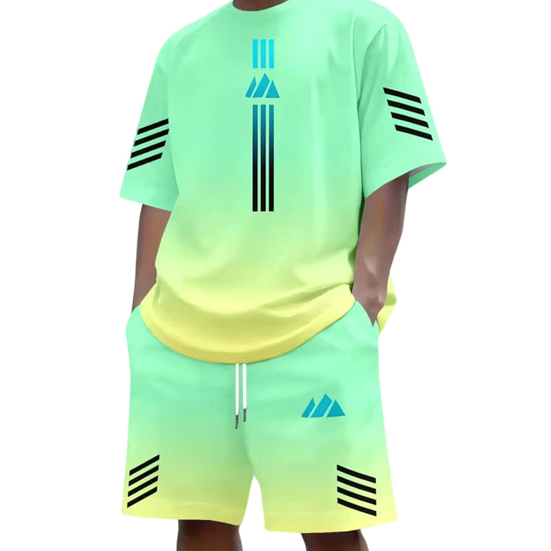 Men's Summer T-Shirt & Shorts Two-Piece Set