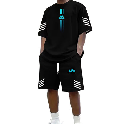 Men's Summer T-Shirt & Shorts Two-Piece Set