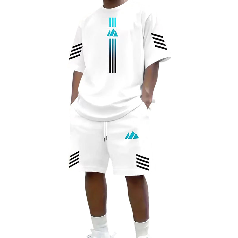 Men's Summer T-Shirt & Shorts Two-Piece Set