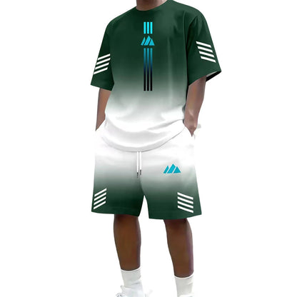 Men's Summer T-Shirt & Shorts Two-Piece Set