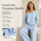🔥BestSeller🔥Two-piece set with off-the-shoulder top and wide-leg pants—in a soft linen blend for an elegant silhouette