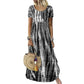 Trending Now⭐💃 Flowy Tie-Dye Midi with Elegant Drape – Versatile Style for Vacations & Urban Strolls