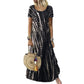 Trending Now⭐💃 Flowy Tie-Dye Midi with Elegant Drape – Versatile Style for Vacations & Urban Strolls