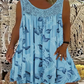 Women's Sleeveless Round Neck Printed Dress