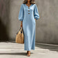⌛Limited-Time Offer-Women's Casual V-Neck Maxi Dress with Puff Sleeve