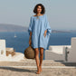 🌿Cotton And Linen Oversized Batwing Sleeve Dress