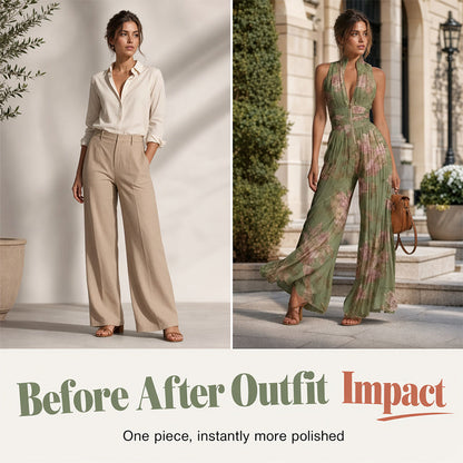 📢⏰Flowing Pleated Jumpsuit