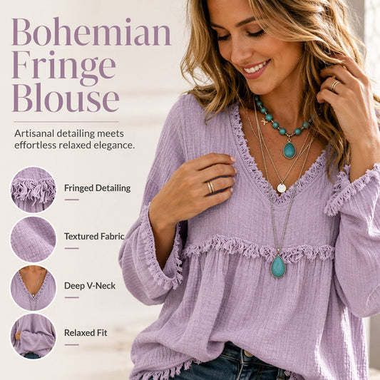 Women's Casual V-Neck Long Sleeve Top