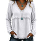 Women's Casual V-Neck Long Sleeve Top