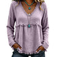 Women's Casual V-Neck Long Sleeve Top