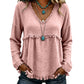 Women's Casual V-Neck Long Sleeve Top