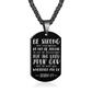 Men's Retro Stainless Steel Cross Tag Pendant