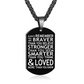Men's Retro Stainless Steel Cross Tag Pendant