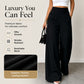 Women's High-Waisted Wide-Leg Pants with Side Buttons