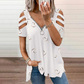 Bestseller💕 Cold Shoulder Tee – Trendy Cutout & Easy Pairing for Every Look