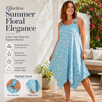 ✨🛍️Fresh Drop - Daisy Print Sleeveless Maxi – Breathable Comfort & Effortless Vacation Vibes 🍃