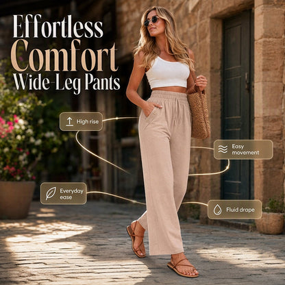 ✨🛍️Fresh Drop - Casual Wide-Leg Pants with Functional Pockets – Easy Styling from Coffee Runs to Resort Walks