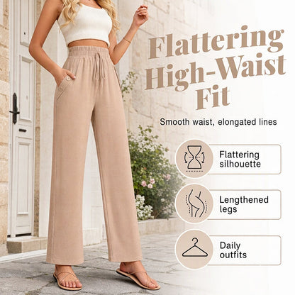 ✨🛍️Fresh Drop - Casual Wide-Leg Pants with Functional Pockets – Easy Styling from Coffee Runs to Resort Walks