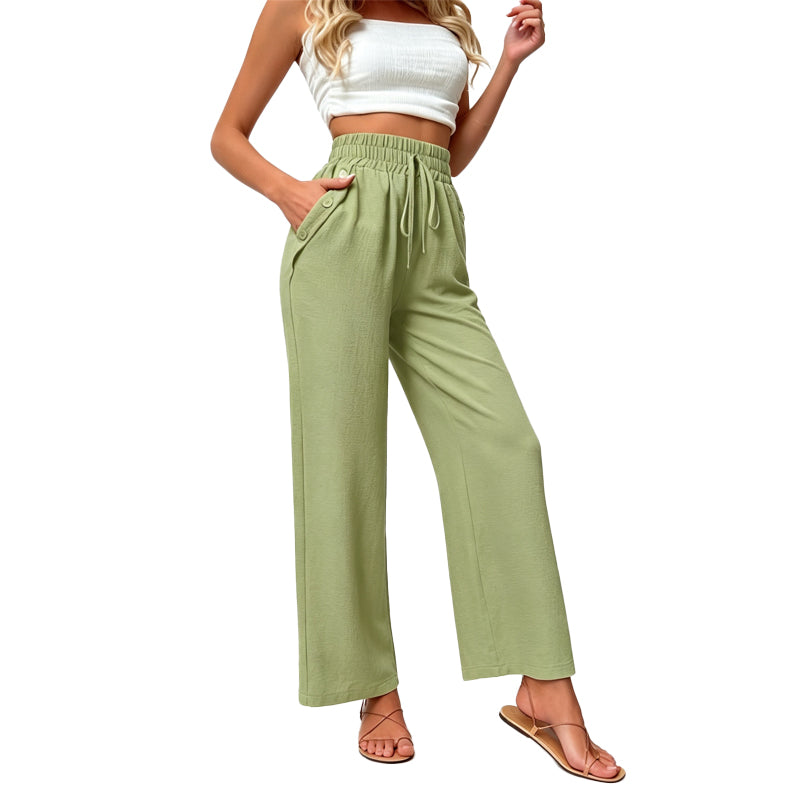 ✨🛍️Fresh Drop - Casual Wide-Leg Pants with Functional Pockets – Easy Styling from Coffee Runs to Resort Walks