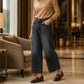 Women's Casual Straight-Leg Cropped Jeans