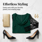 Elegant Cowl Neck A-Line Dress with Lace Sleeve