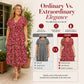 Women's Elegant V-Neck Floral Print Dress