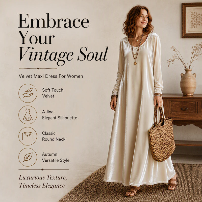 Women's Elegant Long Sleeve Maxi Dress