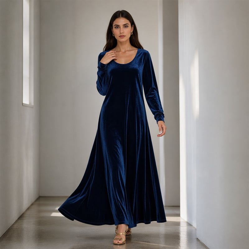 Women's Elegant Long Sleeve Maxi Dress