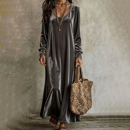 Women's Elegant Long Sleeve Maxi Dress