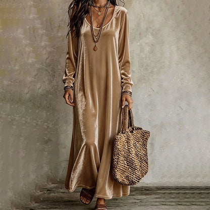 Women's Elegant Long Sleeve Maxi Dress