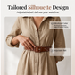 Women Long Sleeve Shirt Maxi Dress with Belt Classic Turndown Collar Holiday Resort Long Dress