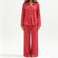 Women's Casual Long-Sleeve Top & Pants 2-Piece Set
