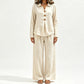 Women's Casual Long-Sleeve Top & Pants 2-Piece Set