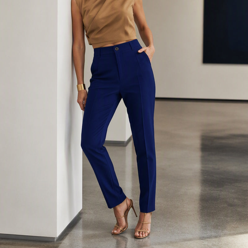 Women's High Waisted Cropped Suit Pants