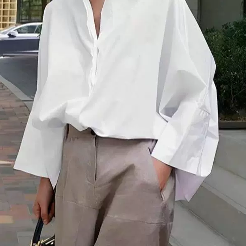 Women's Loose Fit Button-Down Shirt