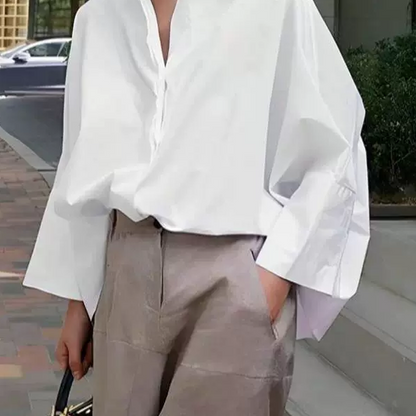 Women's Loose Fit Button-Down Shirt