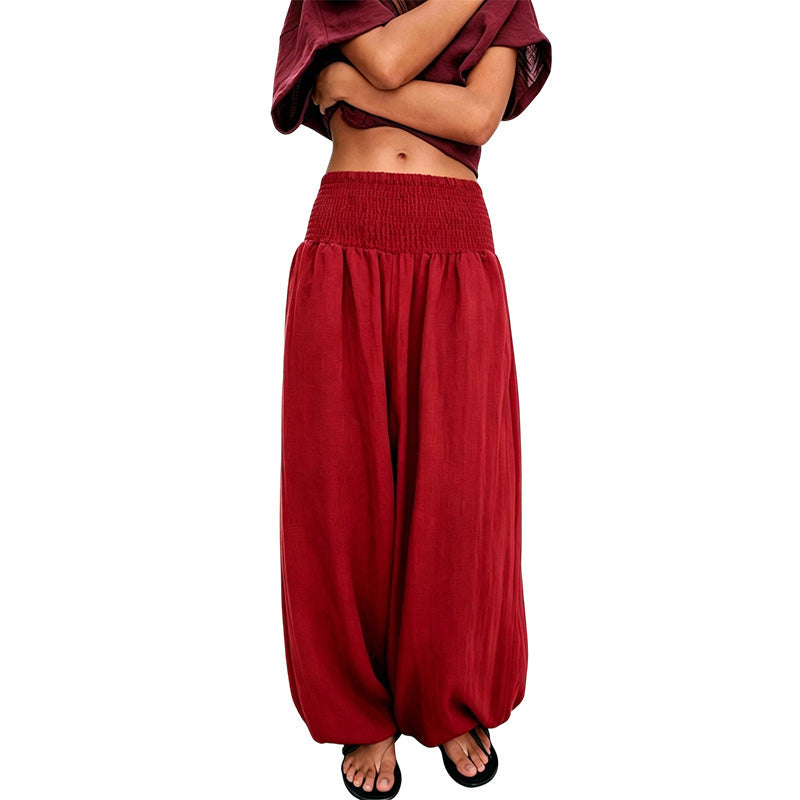 🌸Hot Sale 50% OFF💖Women's Casual Smocked Waist Harem Pants