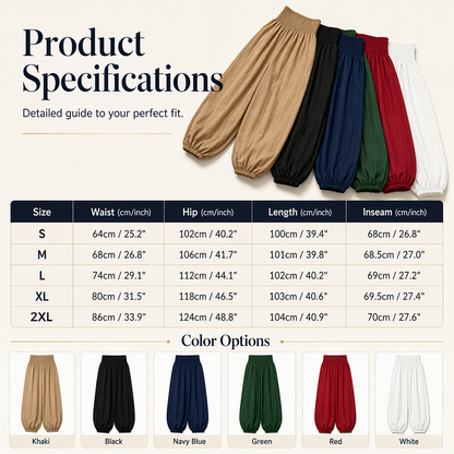 🌸Hot Sale 50% OFF💖Women's Casual Smocked Waist Harem Pants