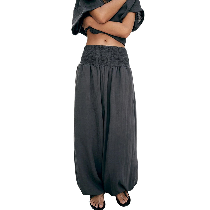 🌸Hot Sale 50% OFF💖Women's Casual Smocked Waist Harem Pants