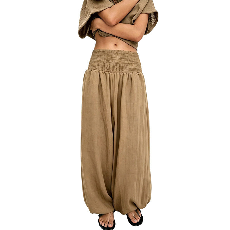 🌸Hot Sale 50% OFF💖Women's Casual Smocked Waist Harem Pants
